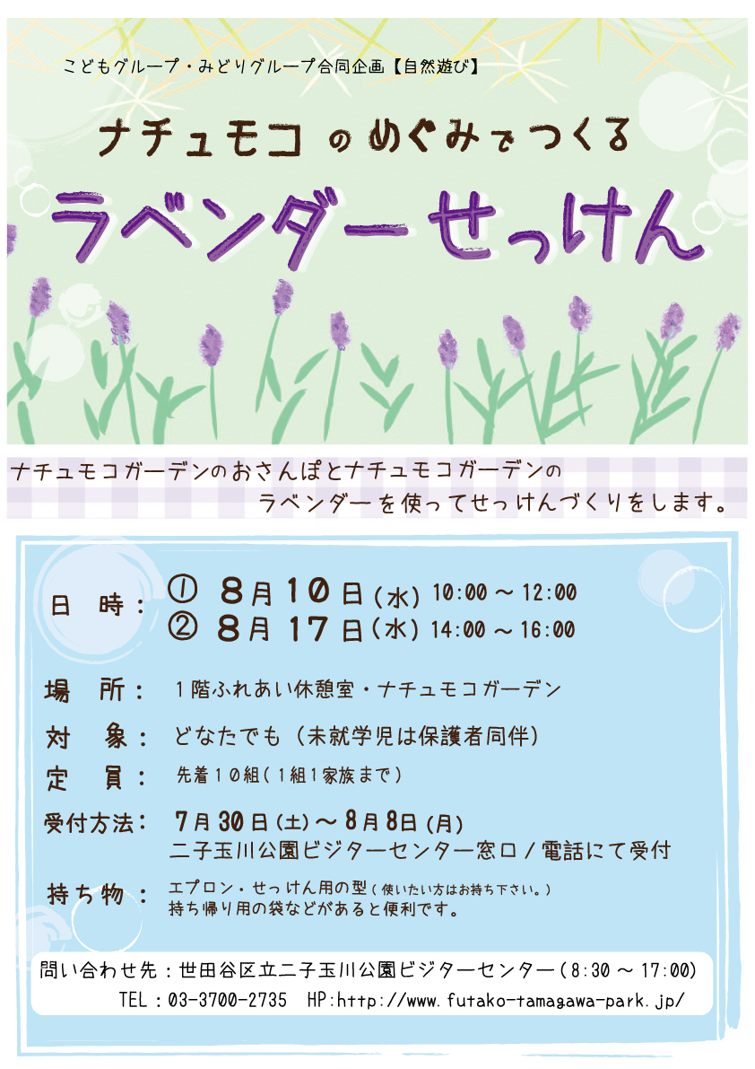 ◎ナチュモコのめぐみでつくる　ラベンダーせっけん